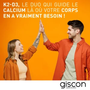 Giscon Vitamine D3+K2 30 gélules