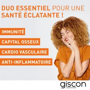 Giscon Vitamine D3+K2 30 gélules